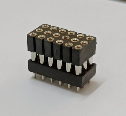 Terastor Round hole socket/Female Header 2.54mm 3*6P Three rows of double plastic