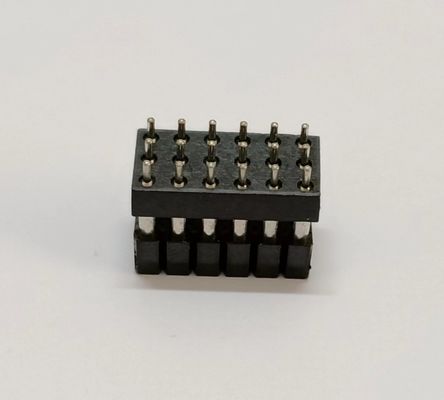 Terastor Round hole socket/Female Header 2.54mm 3*6P Three rows of double plastic