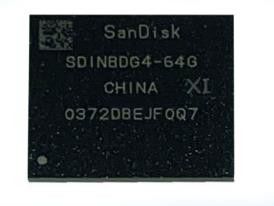 EMMC Memory IC Chip With 64GB Capacity For Extended Lifespan SDINBDG4-64G-XI1 SANDISK